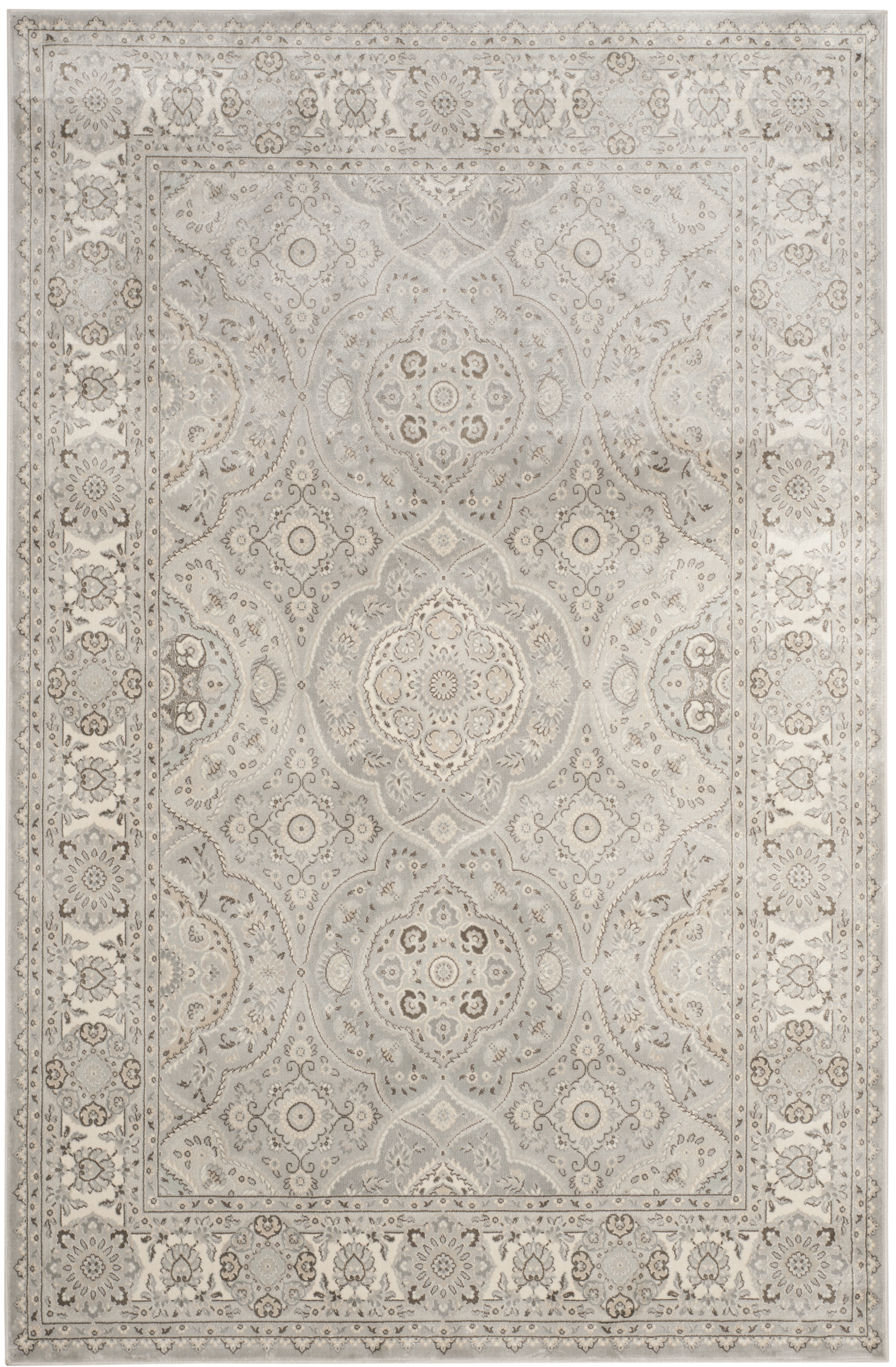 Arlo Home Woven Area Rug, PEG611W, Silver/Ivory,  5' 3" X 7' 3" - Image 0