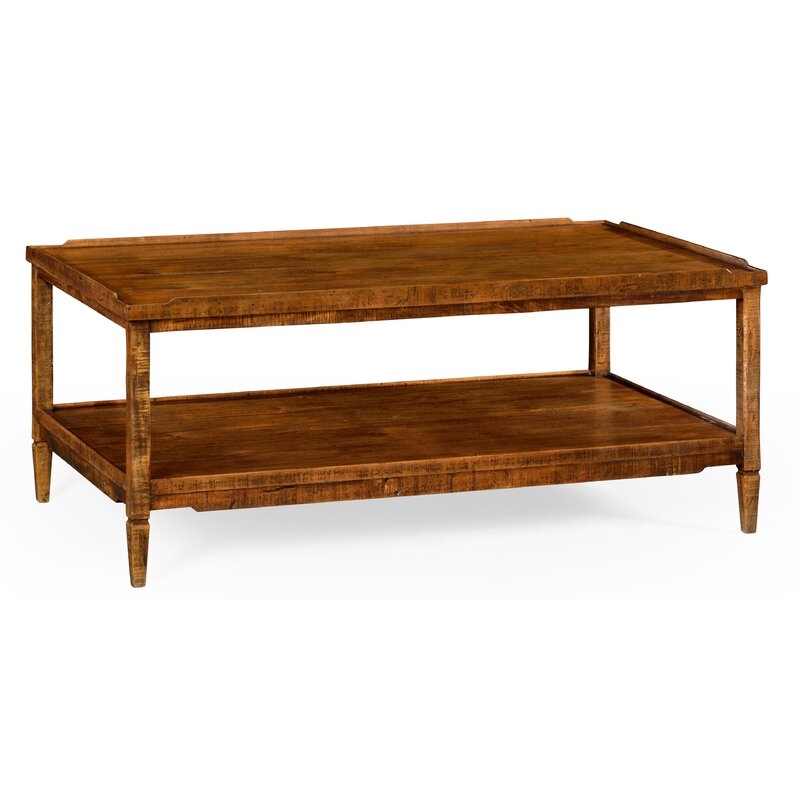 Jonathan Charles Fine Furniture Coffee Table Color: Walnut Country Farmhouse - Image 0