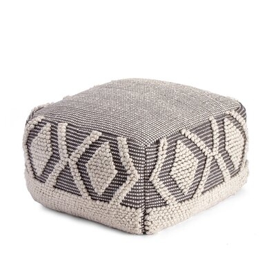 22" Wide Square Abstract Pouf Ottoman - Image 0
