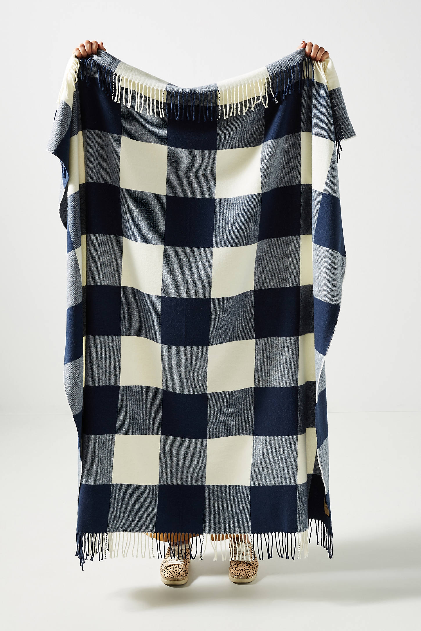 Buffalo Check Throw Blanket By Lands Downunder in Blue - Image 0