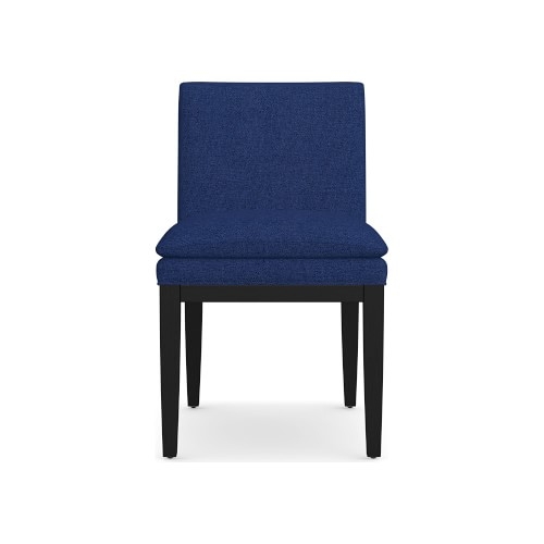 Laguna Side Chair, Standard, Perennials Performance Canvas, Denim, Ebony Leg - Image 0