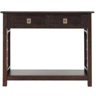 Accent Sofa Table Console Table With 2 Upper Storage Drawers And Bottom Shelf For Entryway - Image 0