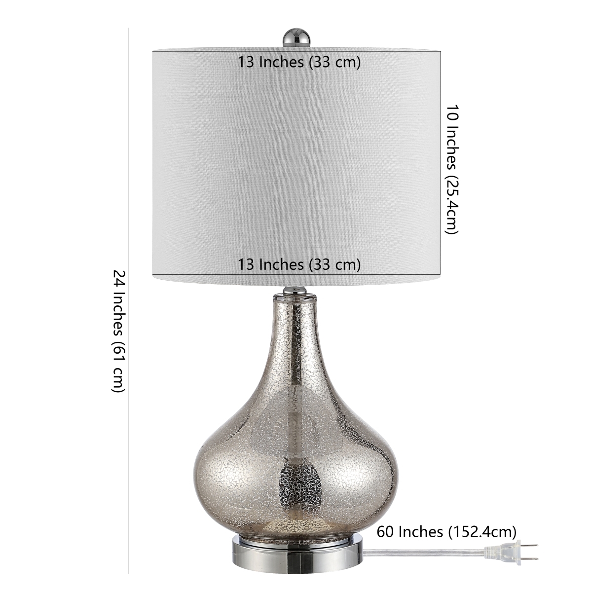 Brooks 24" Table Lamp - Silver - Image 4