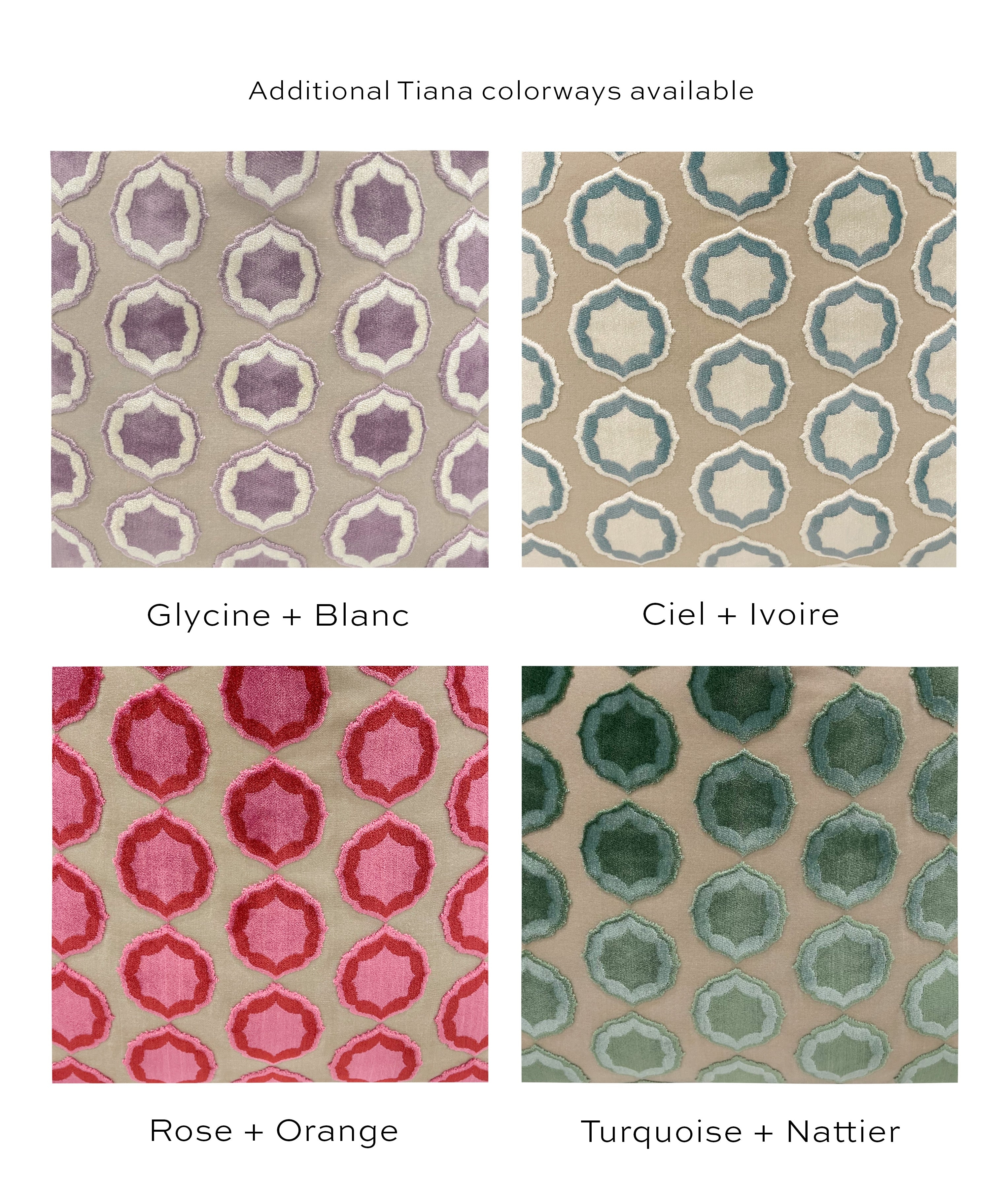 THE TIGHT ROUND OTTOMAN :: TIANA | MANUEL CANOVAS - 4" X 4" Sample / Ciel + Ivore - Image 0