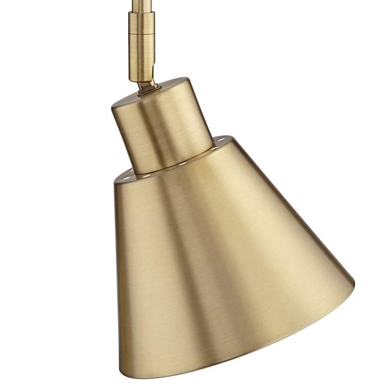 360 Lighting Marybel Brass Adjustable Downlight Swing Arm Plug-In Wall Lamp - Image 3