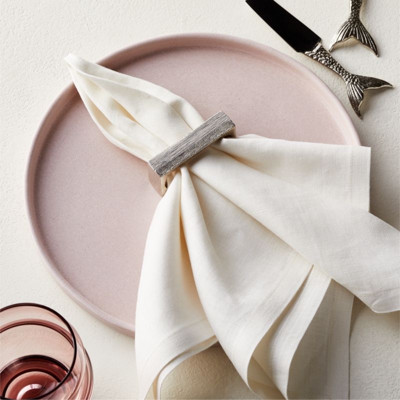 Barre Silver Napkin Rings Set of 8 - Image 2