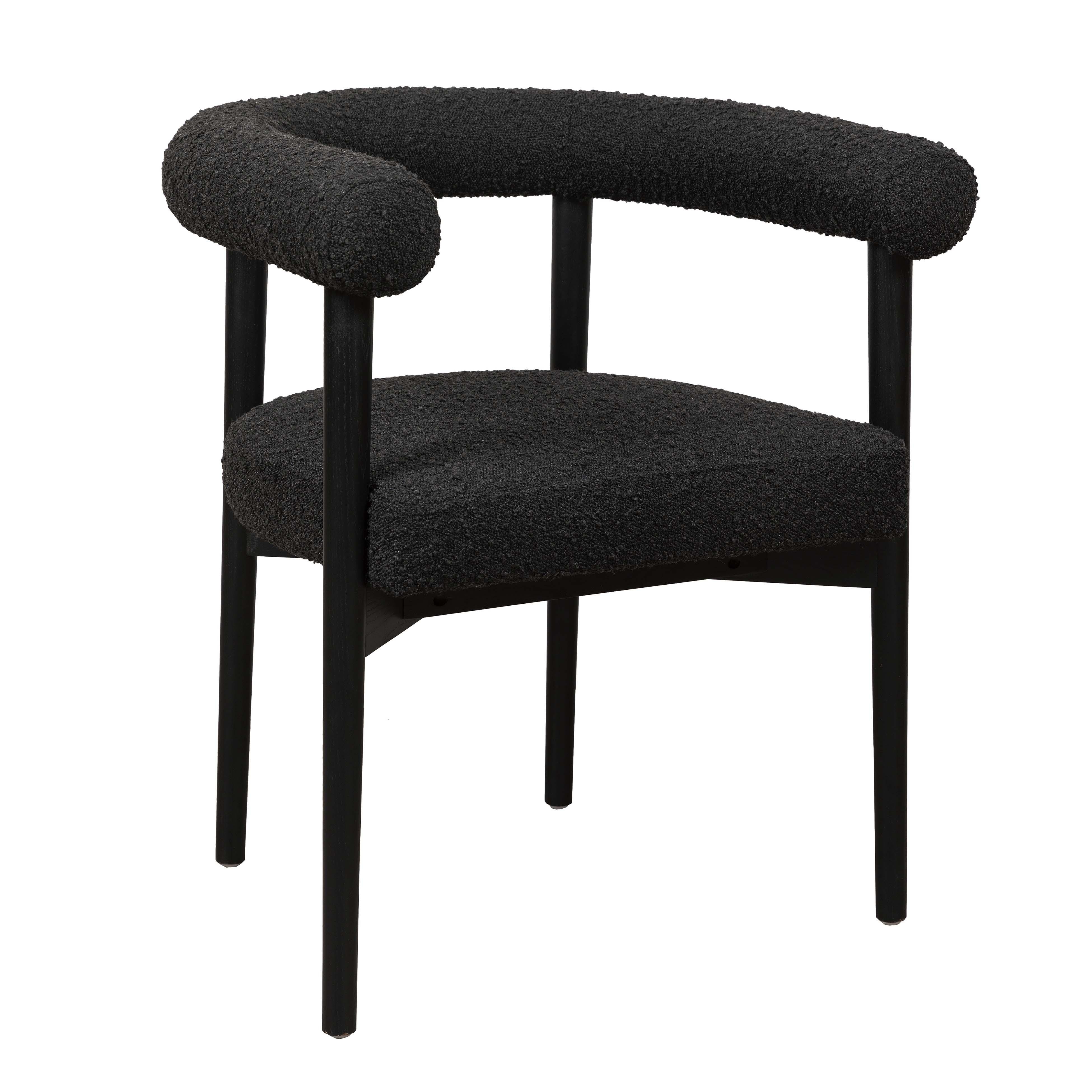 Spara Black Boucle Dining Chair - Image 0