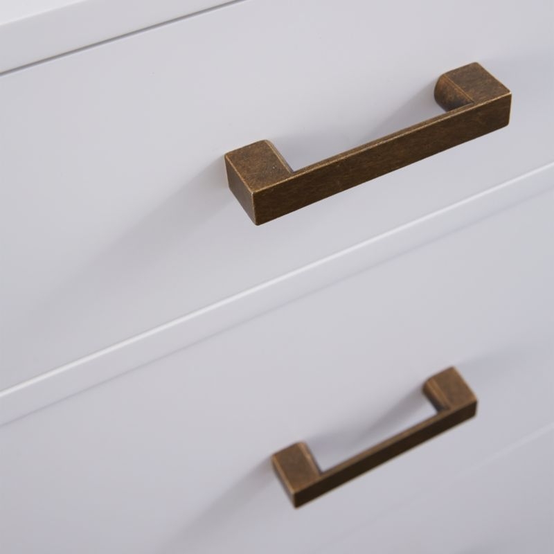 Parke 55" White Wood 6-Drawer Kids Dresser - Image 1