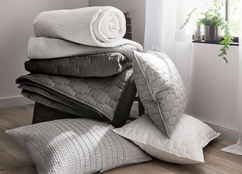 Celeste White Organic Cotton Euro Sham - Image 3