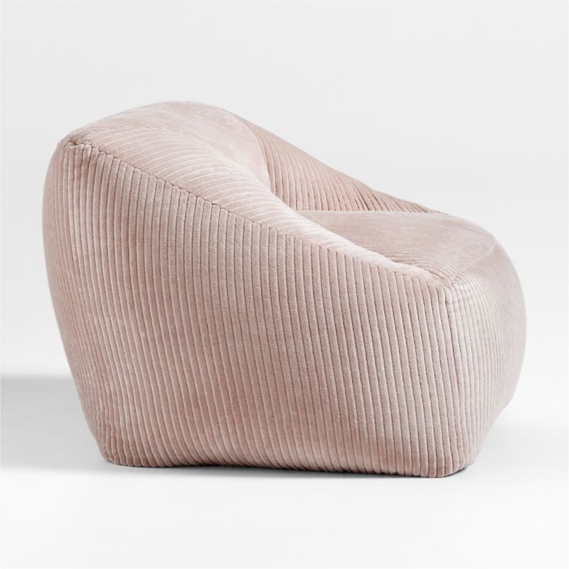 Classic Mauve Organic Cotton Velvet Corduroy Kids Lounge Chair - Image 1