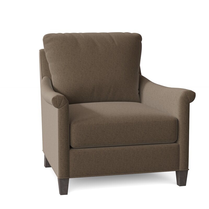 Fairfield Chair Olivia Armchair Body Fabric: 3162 Silver, Leg Color: Charcoal - Image 0