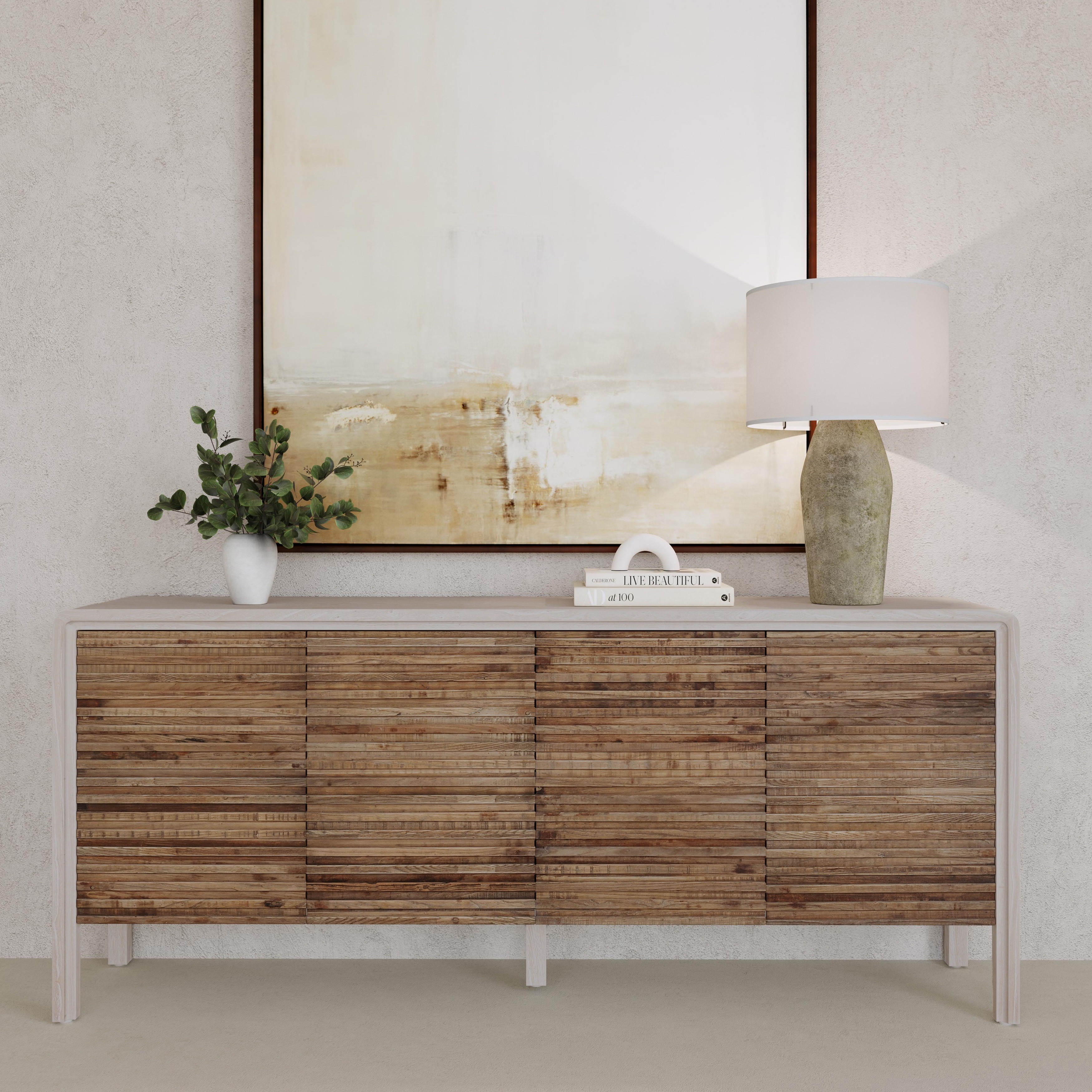 Elodie 4Dr Sideboard Beige/Natural - Image 9