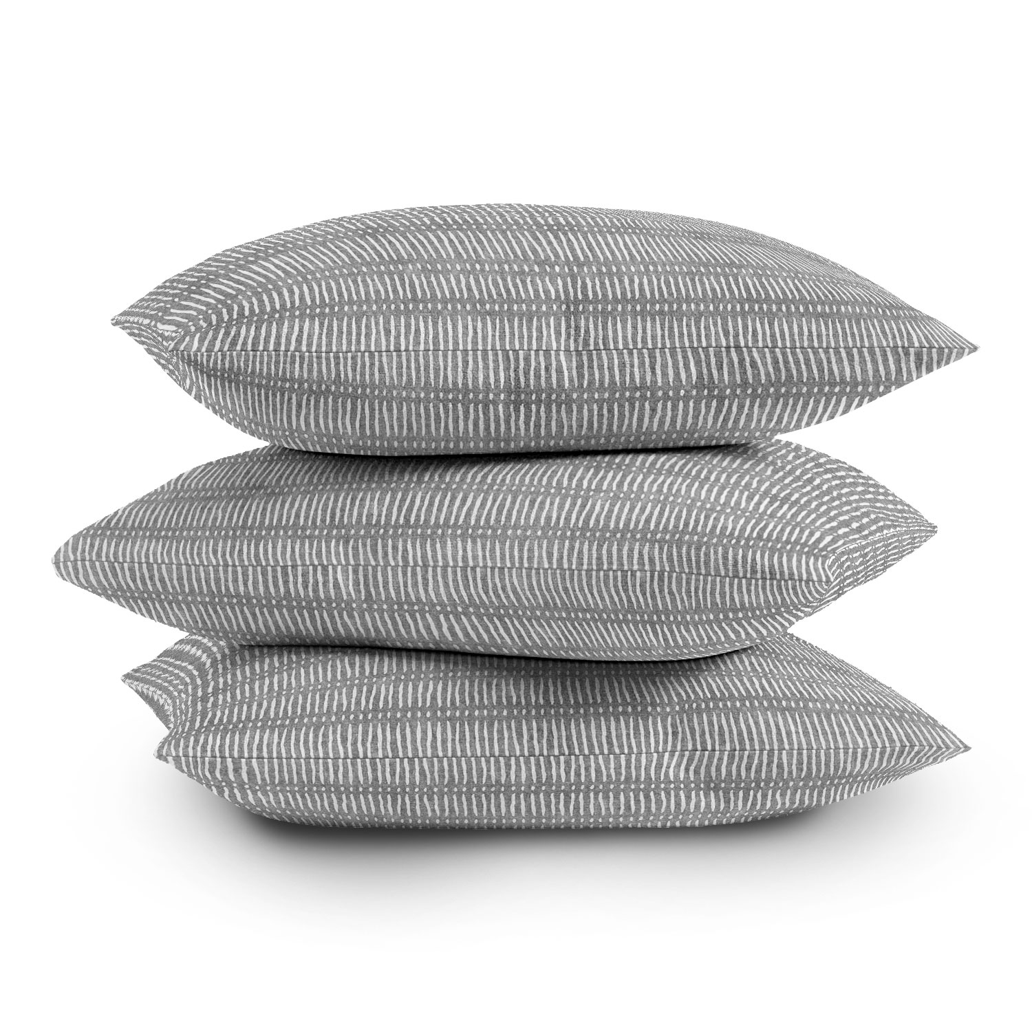 Mud Cloth Dash Gray by Little Arrow Design Co - Outdoor Throw Pillow 16" x 16" - Image 3