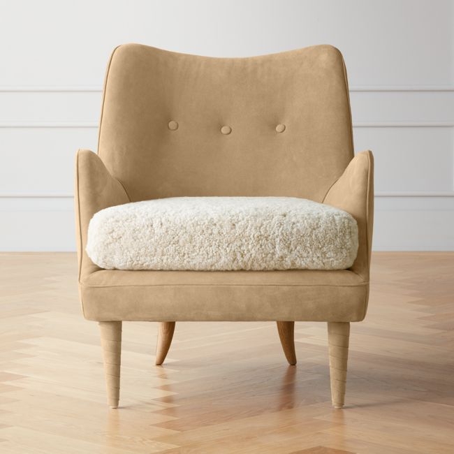 Jed Suede/Shearling Chair - Image 0