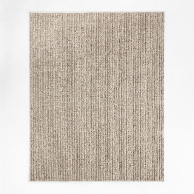 Prato Performance Wool Oatmeal Beige Area Rug 6'x9' - Image 0