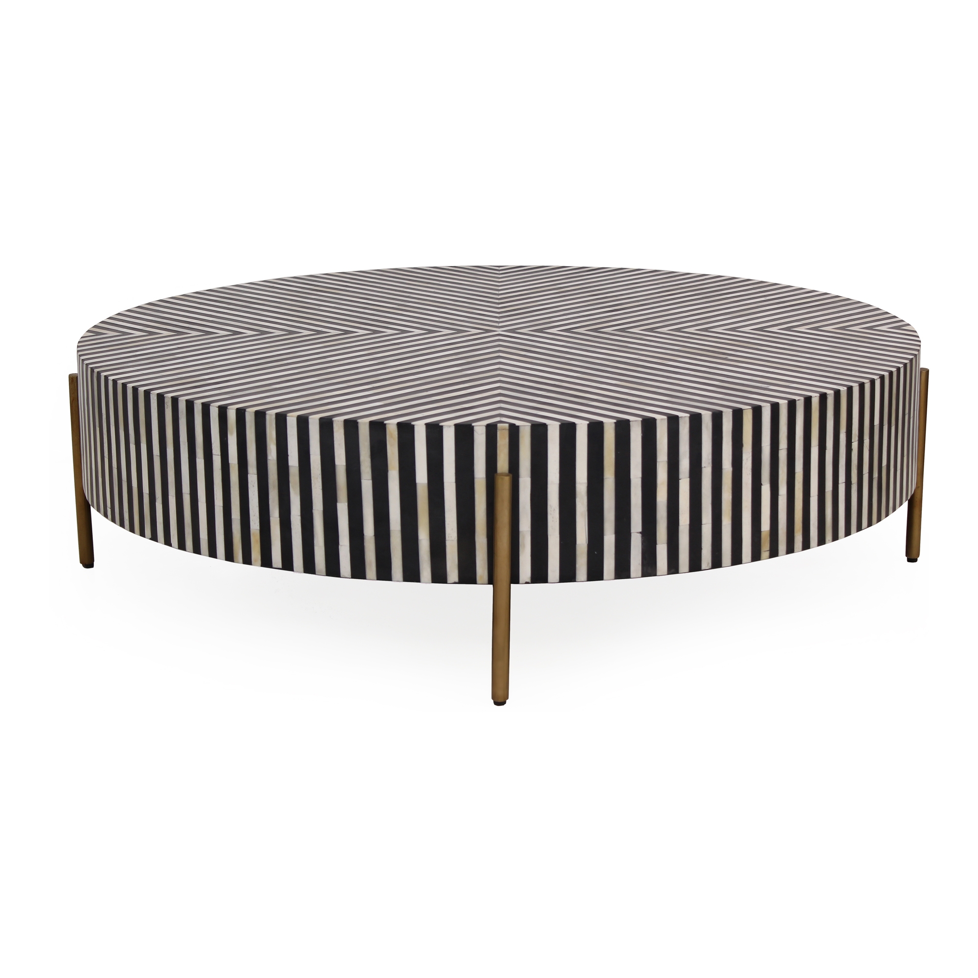 Chameau Medium Coffee Table Black and White - Image 0