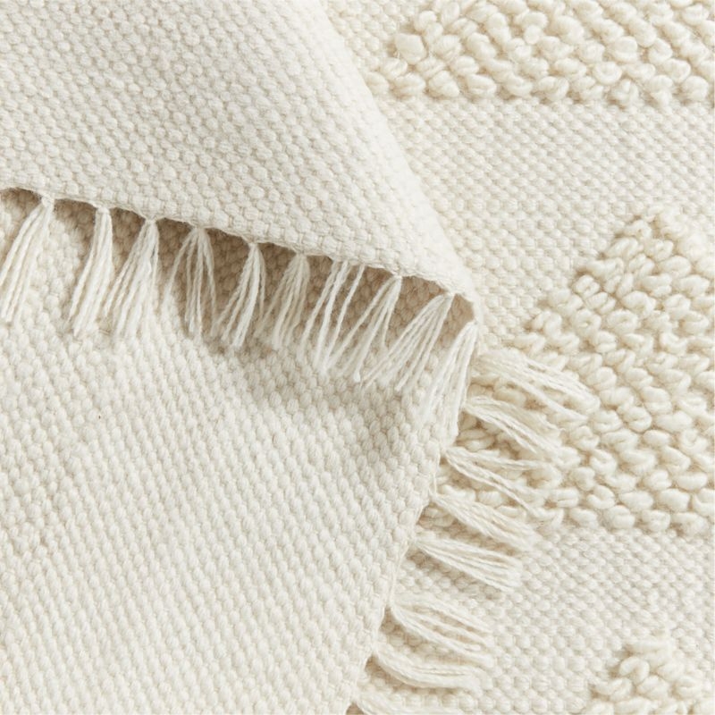 Hi/Low Triangle Pampas Ivory Flatweave Kids Performance Area Rug 8'x10' - Image 2