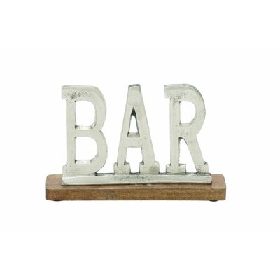 Shirely Aluminum Wood Bar Letter Block - Image 0