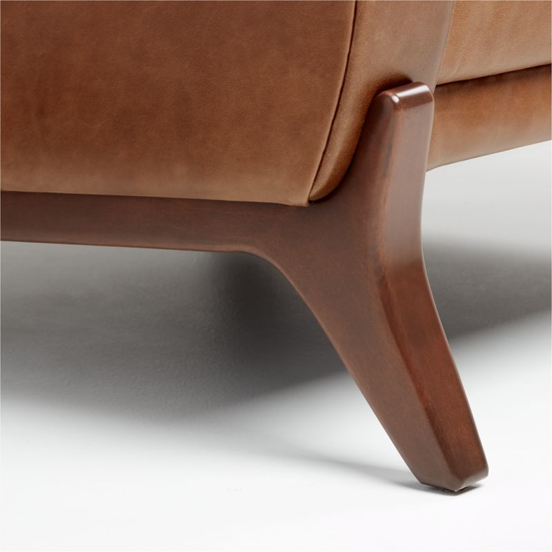 Jesper Small Space Mid-Century Leather Sofa - Image 4