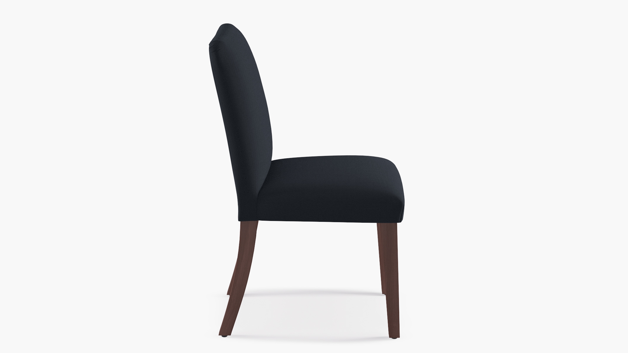 Classic Dining Chair, Navy Everyday Linen, Espresso - Image 2