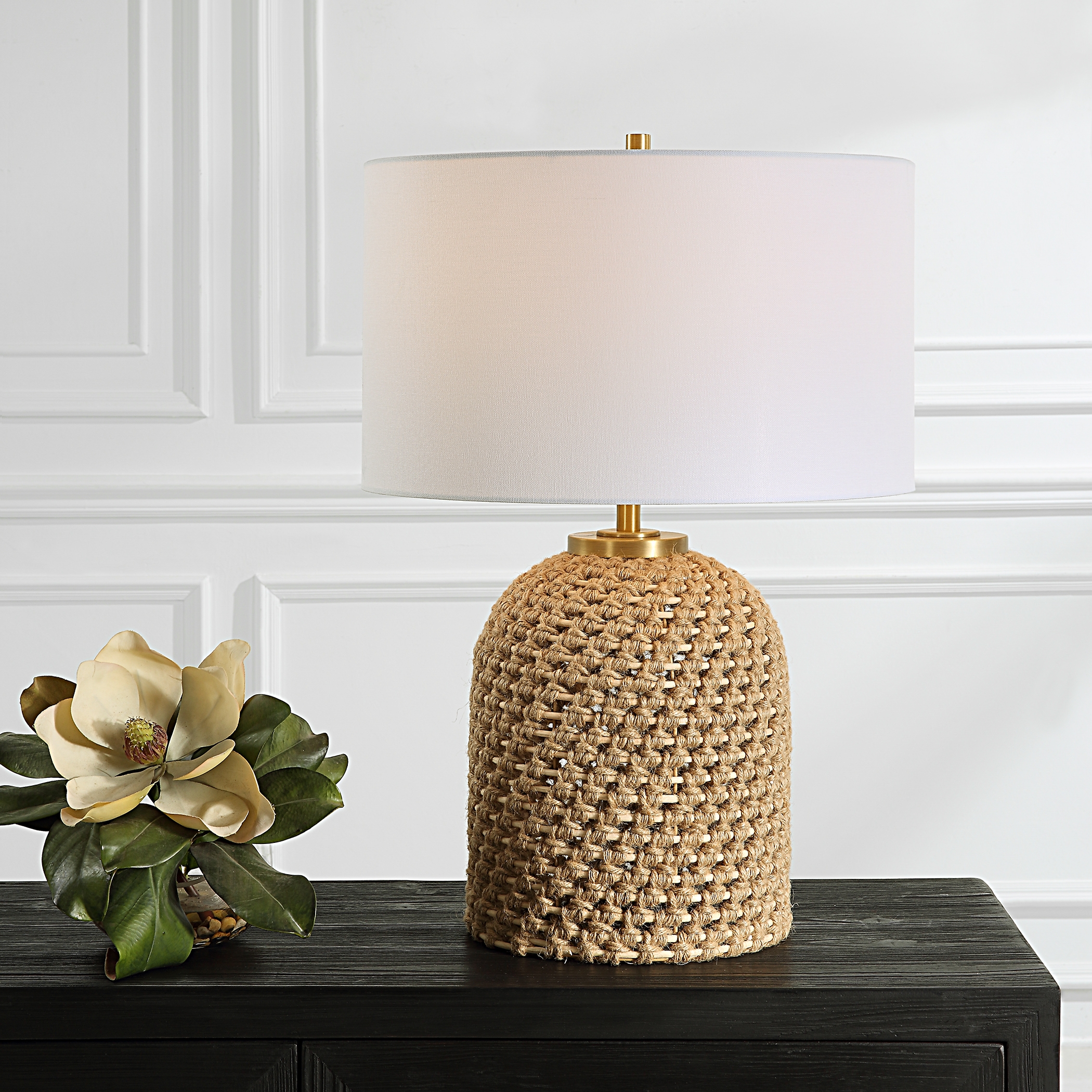 Kendari Rope & Rattan Table Lamp - Image 1