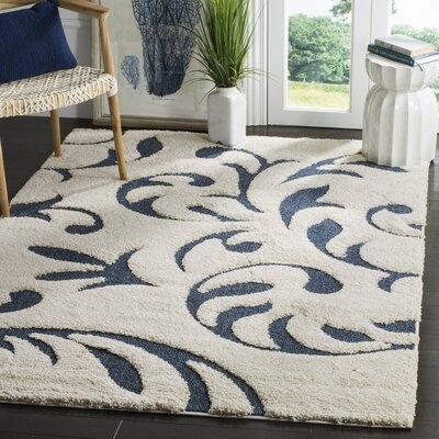 Diederich Abstract True/Blue Area Rug - Image 0