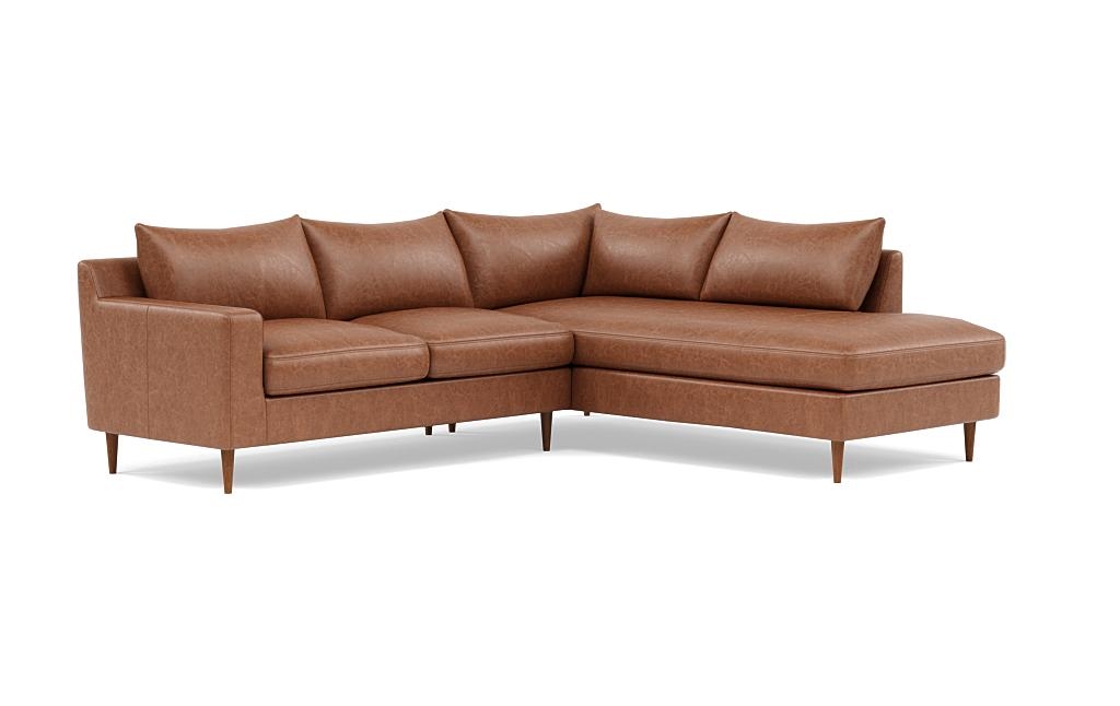 Sloan Leather 3-Seat Right Bumper Sectional - Image 1