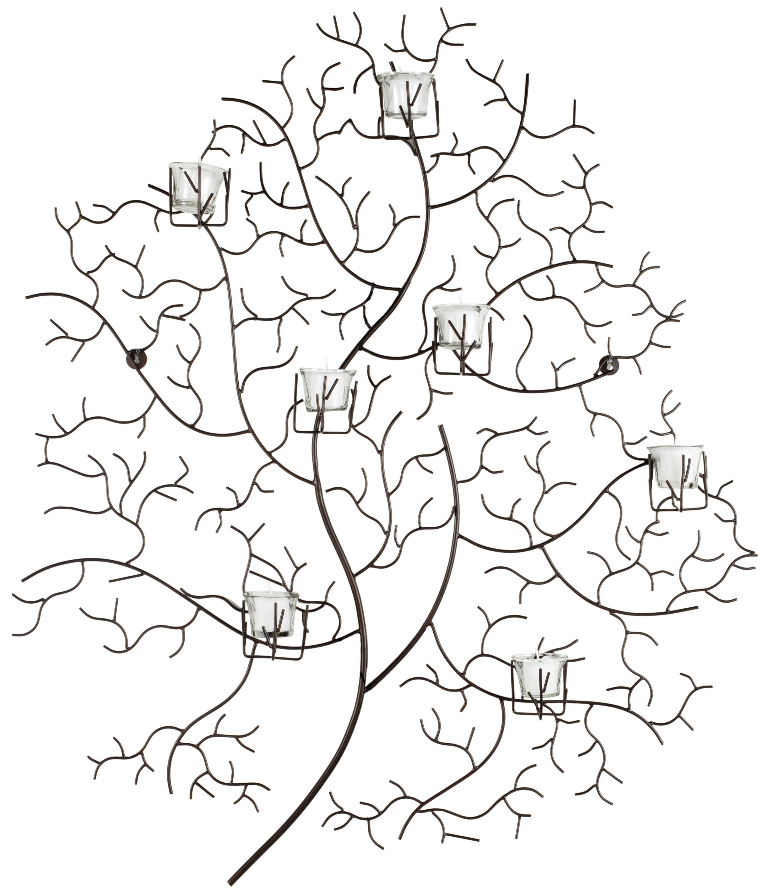 7 Votive Tree Wall DÃ©cor - Rstc Powder Coated - Safavieh - Image 0
