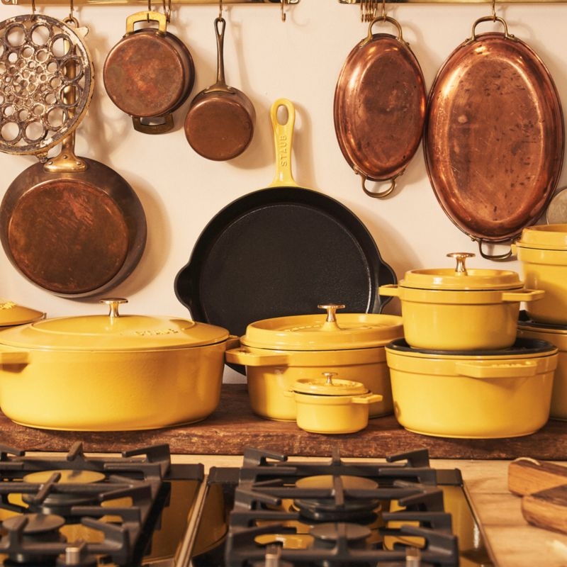 Staub ® 11" Citron Enameled Cast Iron Traditional Deep Skillet - Image 1