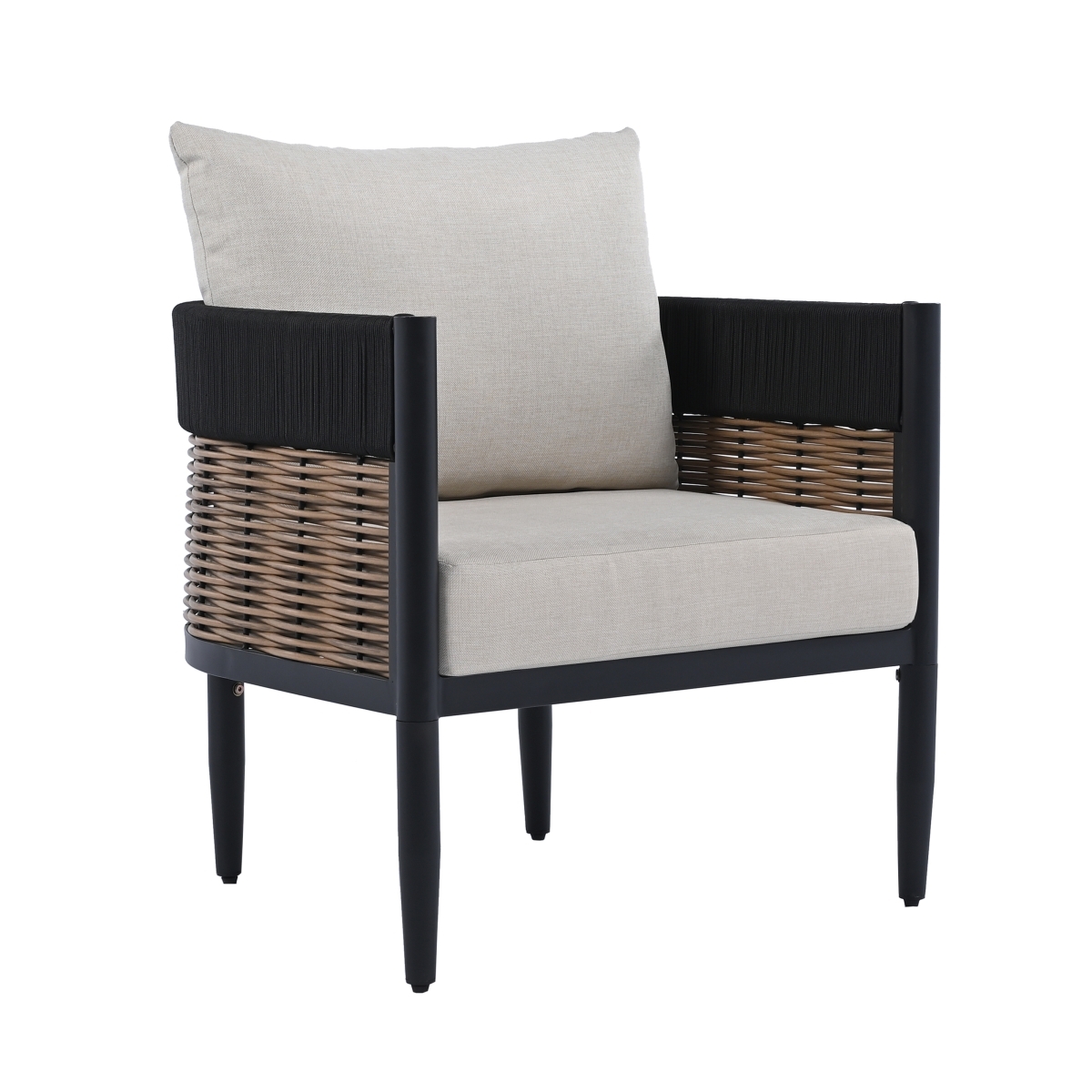 Harrison Indoor-Outdoor Chair, Set Of 2 - Black/Taupe - Image 7