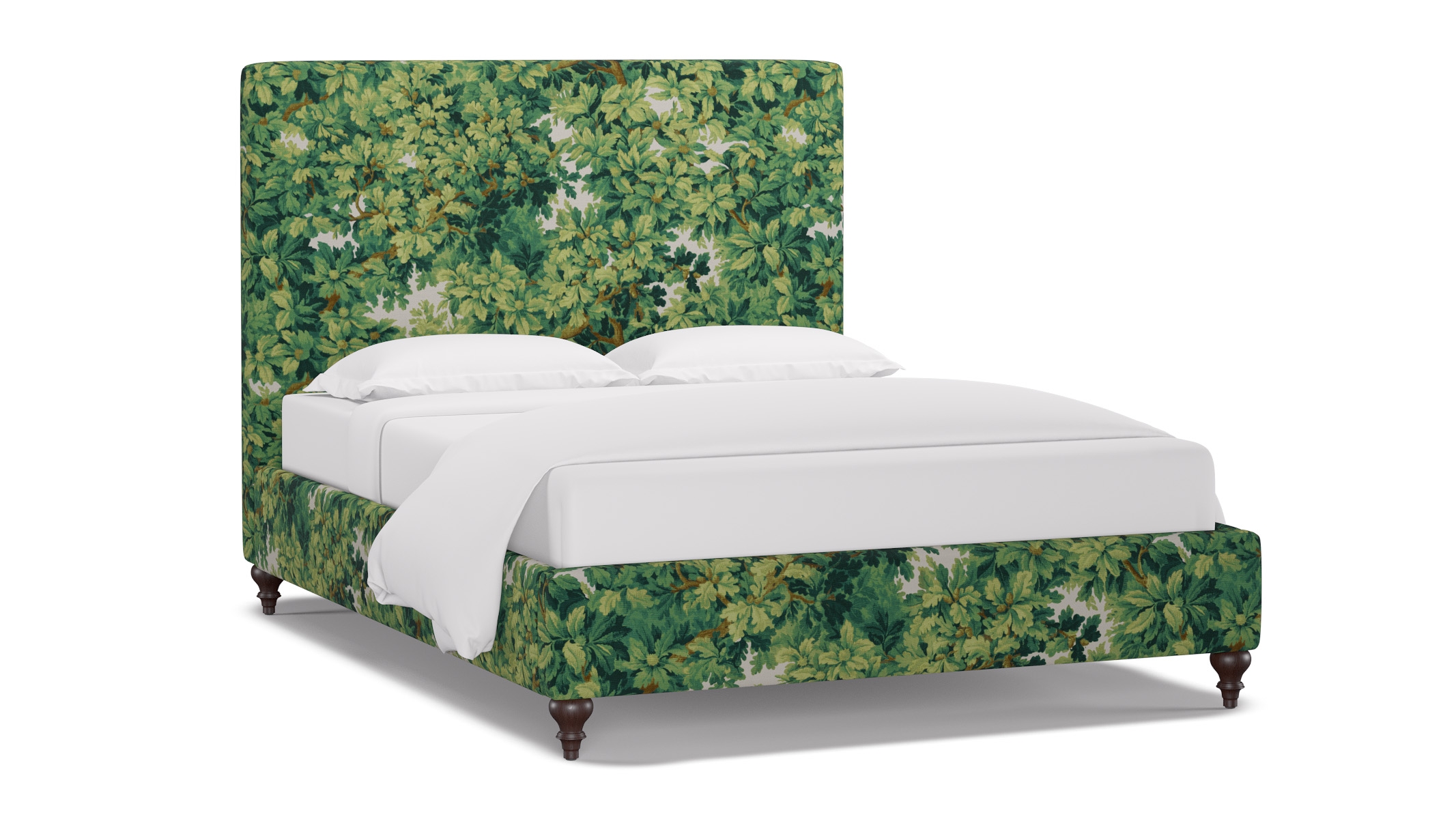 Classic Bed, Verdure Bois De Chene, Espresso Traditional Turned Leg, Queen - Image 1