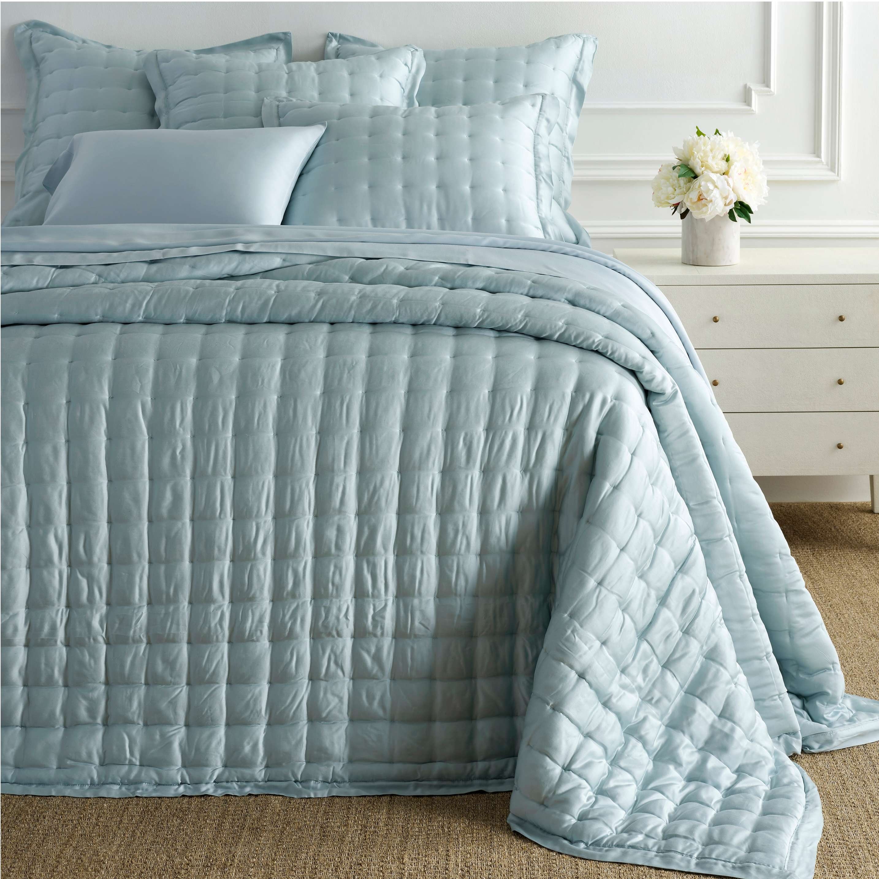 Silken Solid Robin's Egg Blue Puff - Image 0