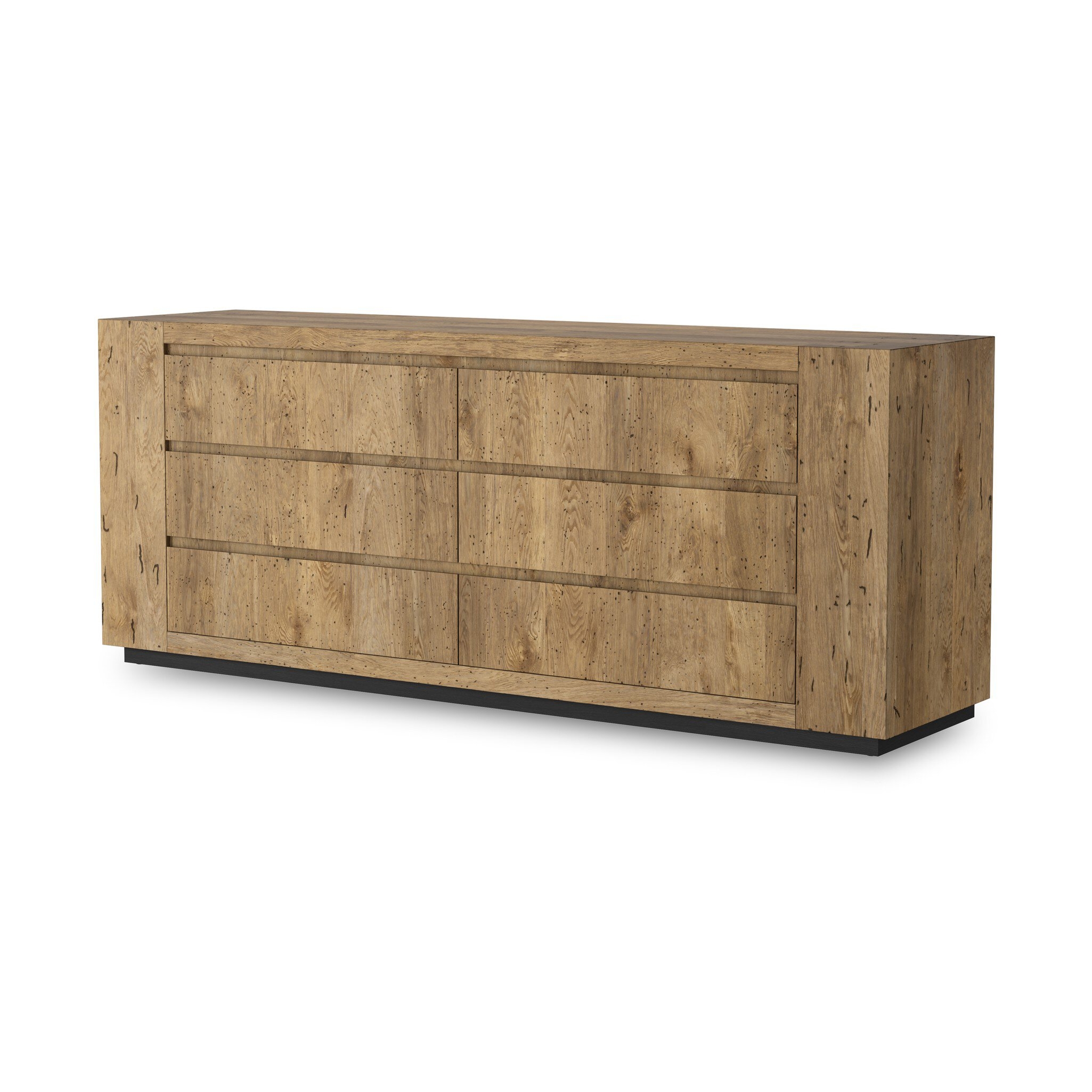 Abaso 6-Drawer Dresser - Rustic Wormwood Oak - Image 1