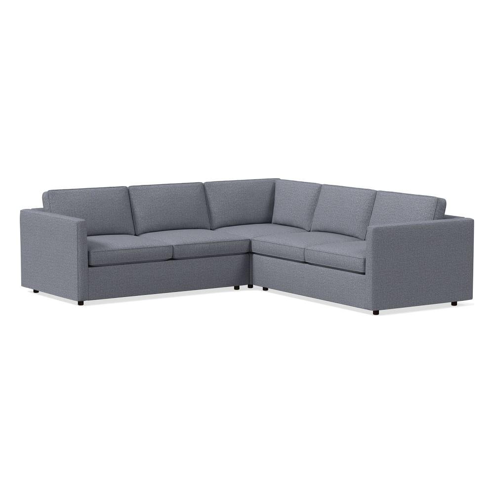 Harris 105" Multi Seat 3-Piece L-Shaped Sectional, Standard Depth, Performance Yarn Dyed Linen Weave, graphite - Image 0