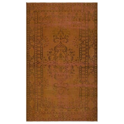 One-of-a-Kind Hand-Knotted 1960s Brown 4'2" x 8' Area Rug - Image 0