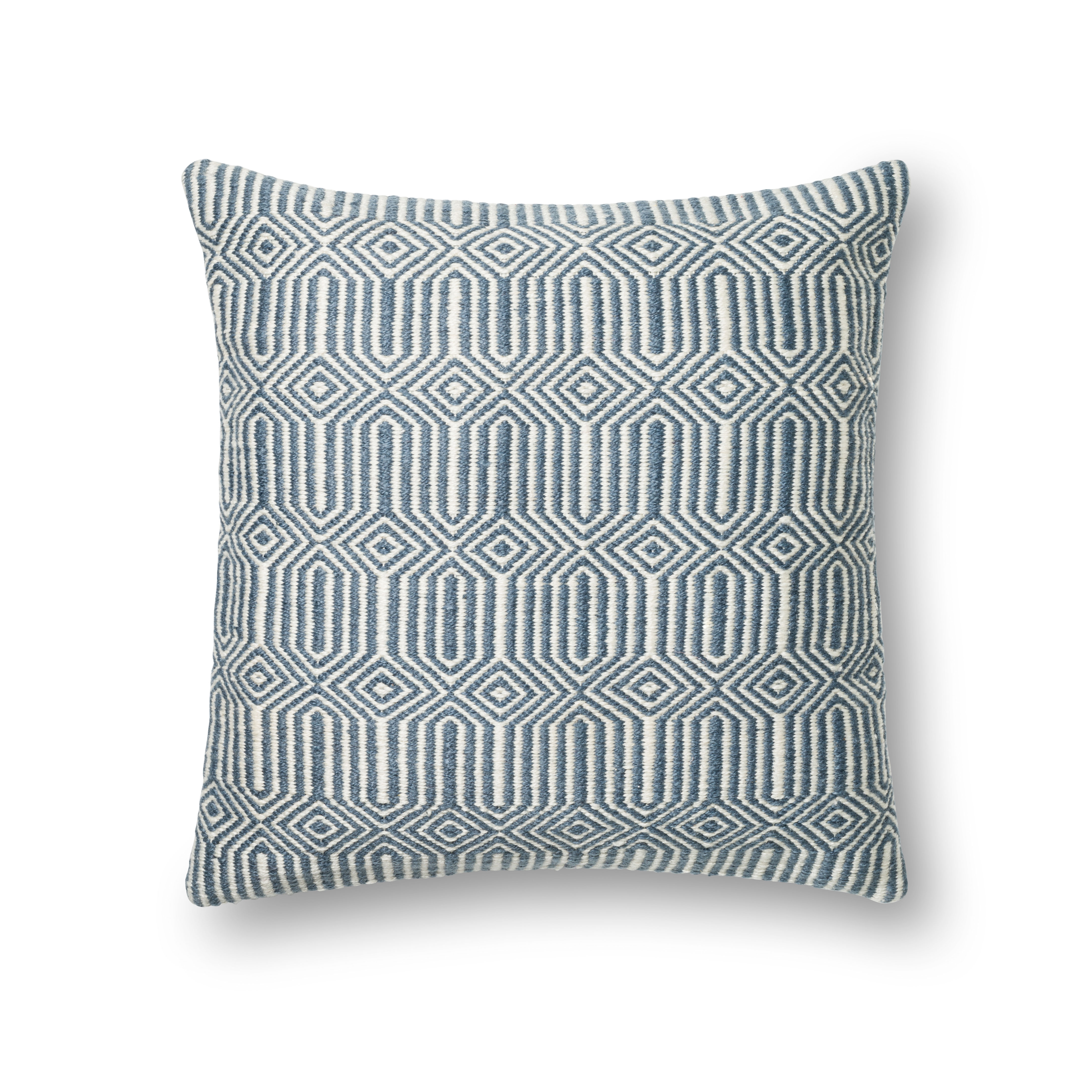 Loloi Pillows Blue / Ivory 22" x 22" Cover Only - Image 0