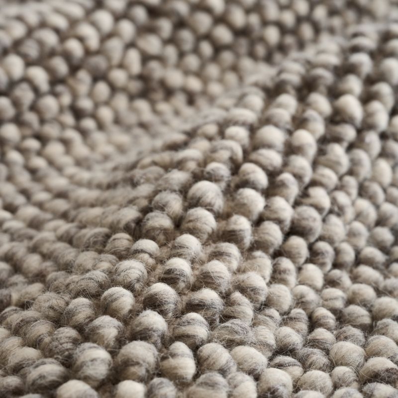 Orly Wool Blend Textured Cream and Grey Area Rug 6'x9' - Image 4