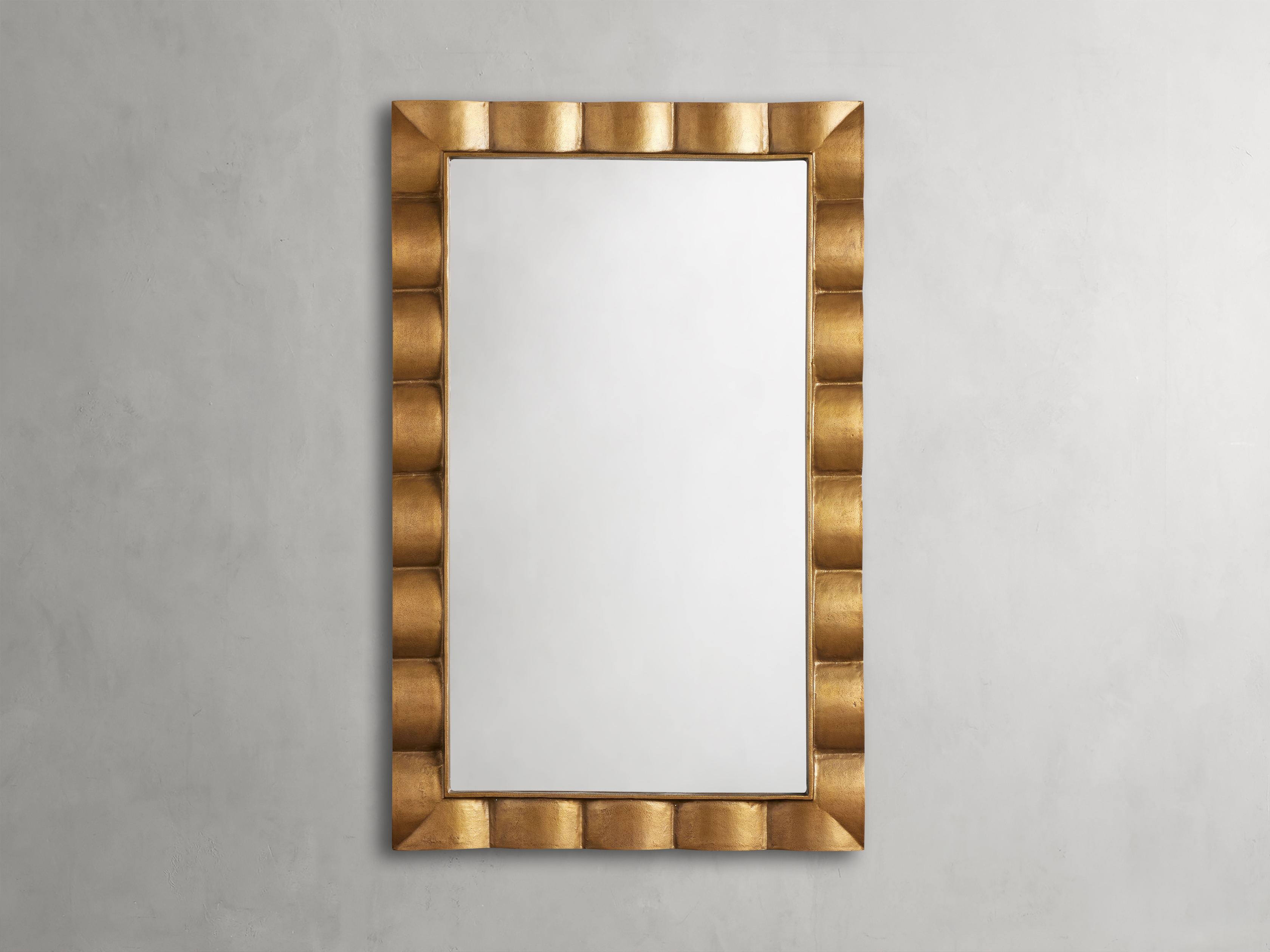 Telal Wall Mirror in Metal 48" Gold - Image 0