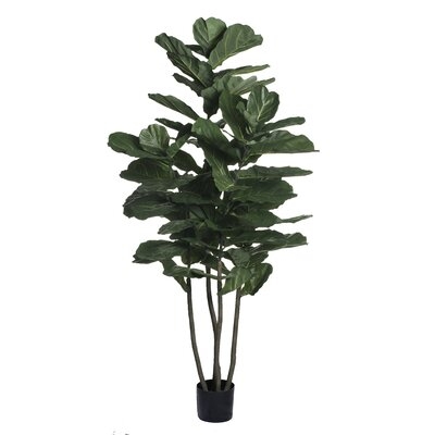 84" Artificial Fiddle Leaf Fig Tree in Pot Liner - Image 0