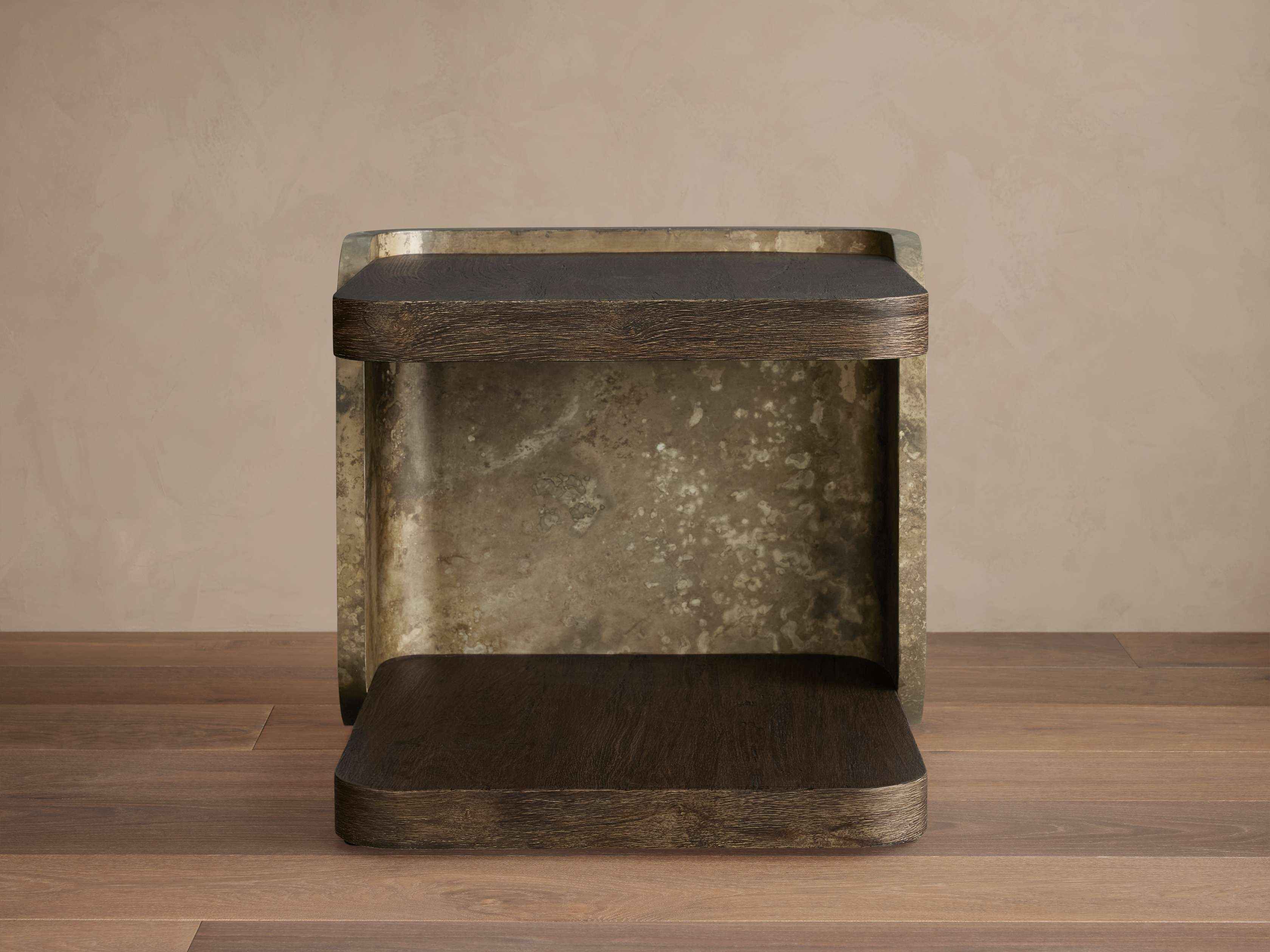 Alvaro End Table in Metal Brown - Image 0