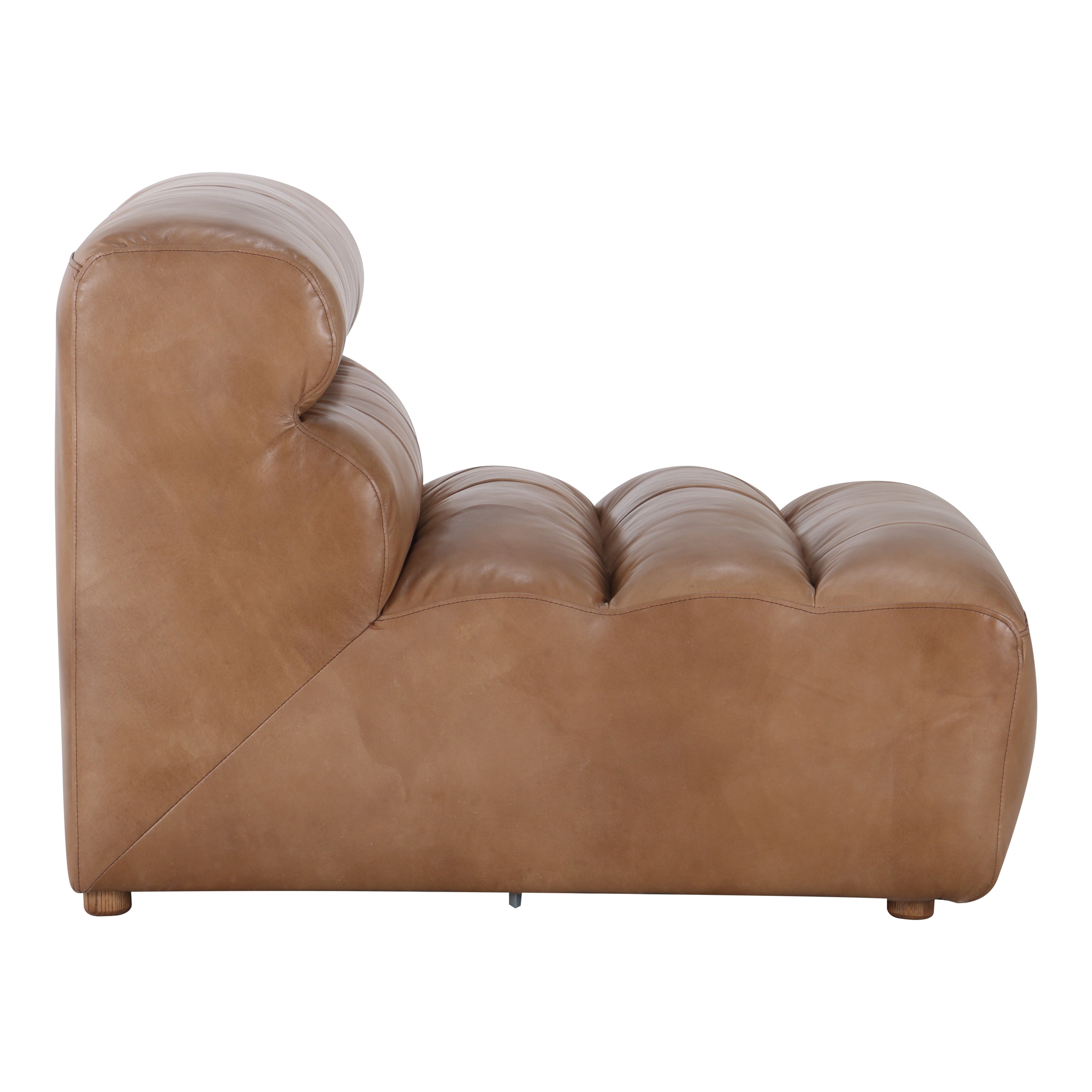 Ramsay Leather Slipper Chair Tan - Image 2