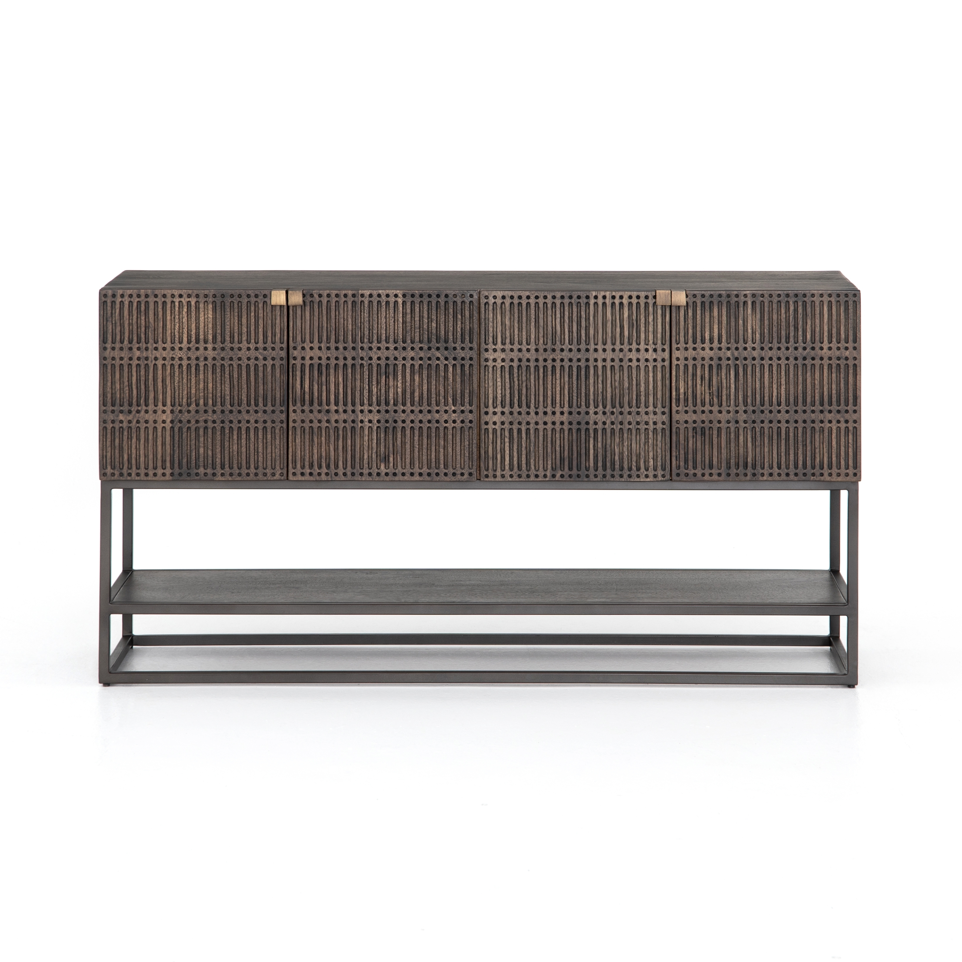 Kelby Small Media Console-Vintage Brown - Image 3
