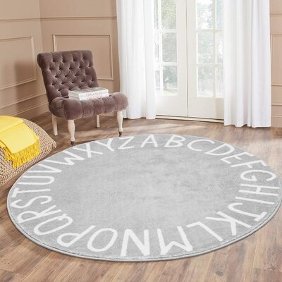 Round Kids Play Rug Alphabet Nursery Area Rug Extra Large Soft Crawling Play Mat For Children Toddlers - Image 0