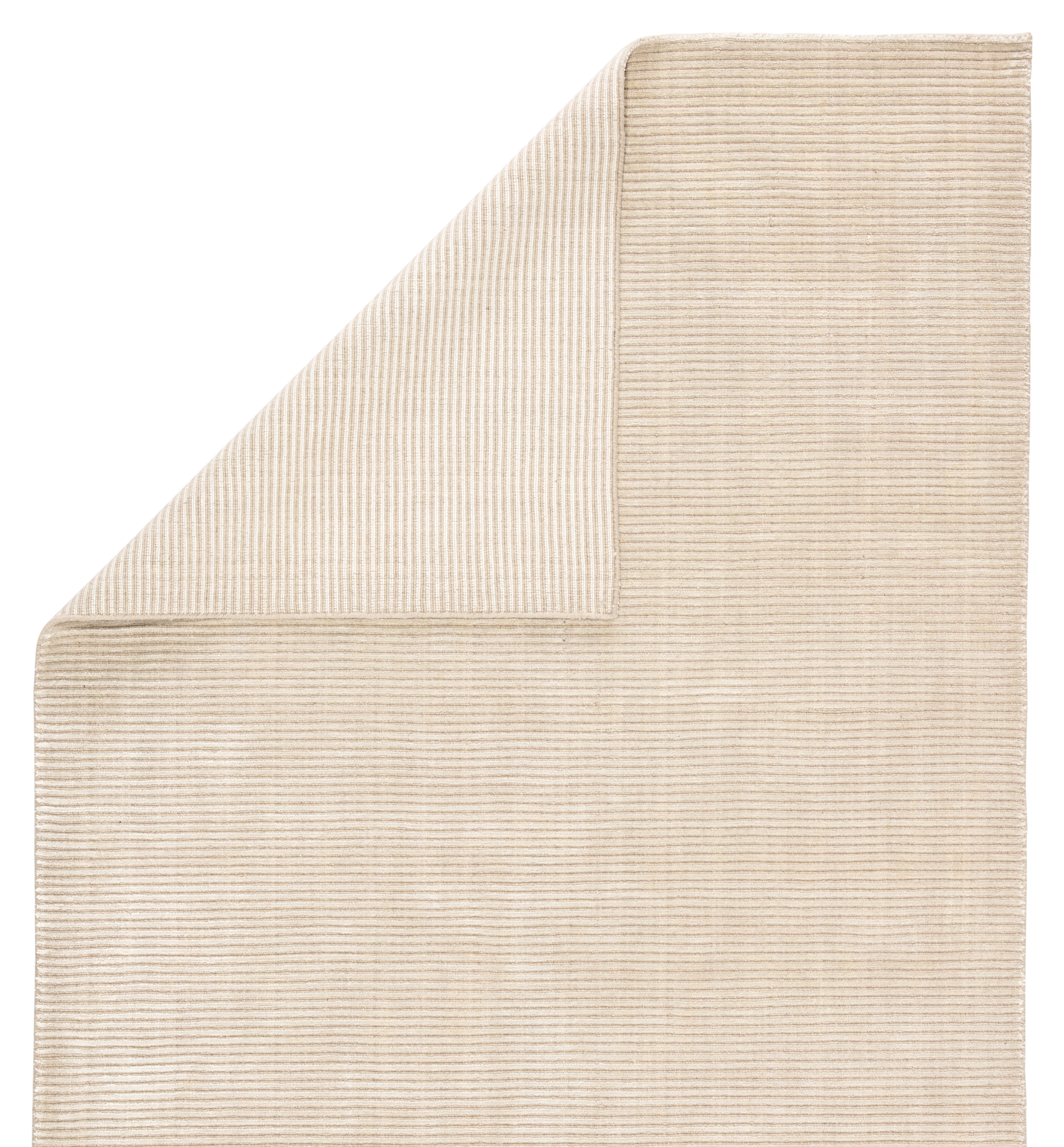 Basis Handmade Solid White Area Rug (9' X 12') - Image 2