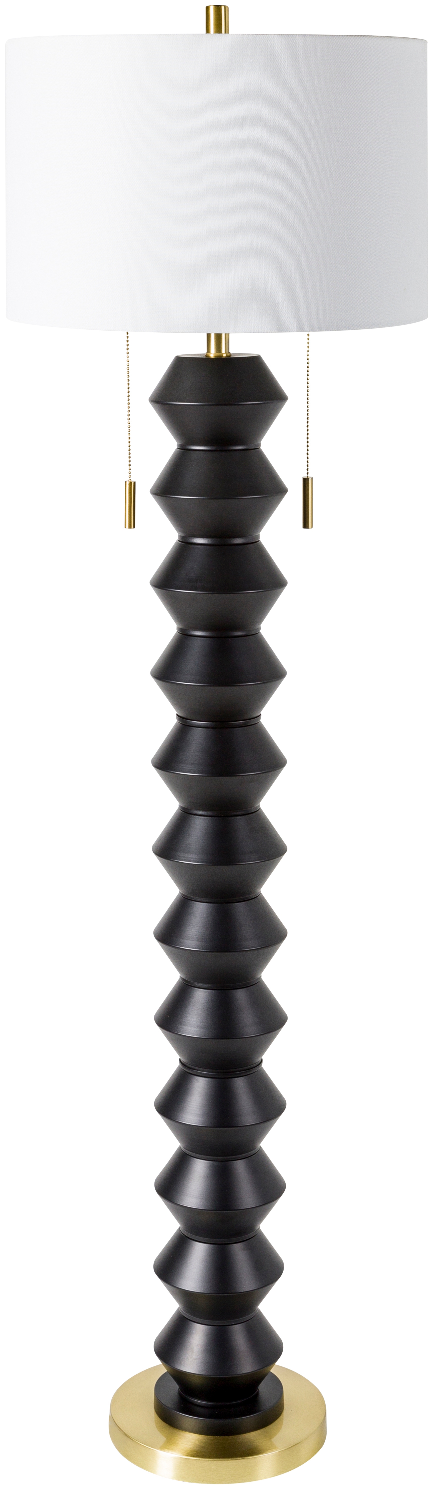 Livabliss Rogow Black Painted 62"H x 17"W x 17"D Accent Floor Lamp - Image 0