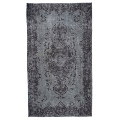 One-of-a-Kind Dillmon Hand-Knotted 1970s 3'10" x 6'8" Area Rug in Gray/Black - Image 0