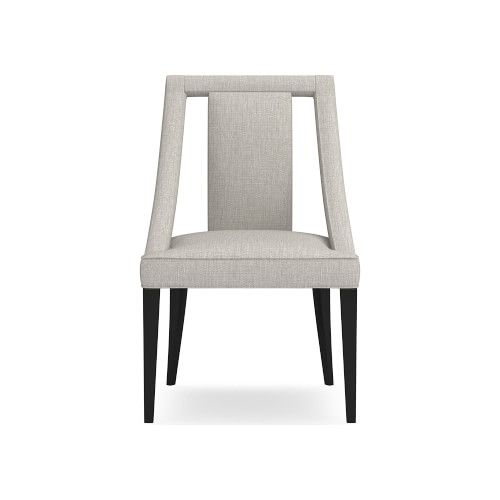 Sussex Side Chair, Standard Cushion, Perennials Performance Melange Weave, Oyster, Ebony Leg - Image 0