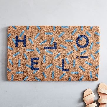 Hello Doormat, 18x30, Blue - Image 2