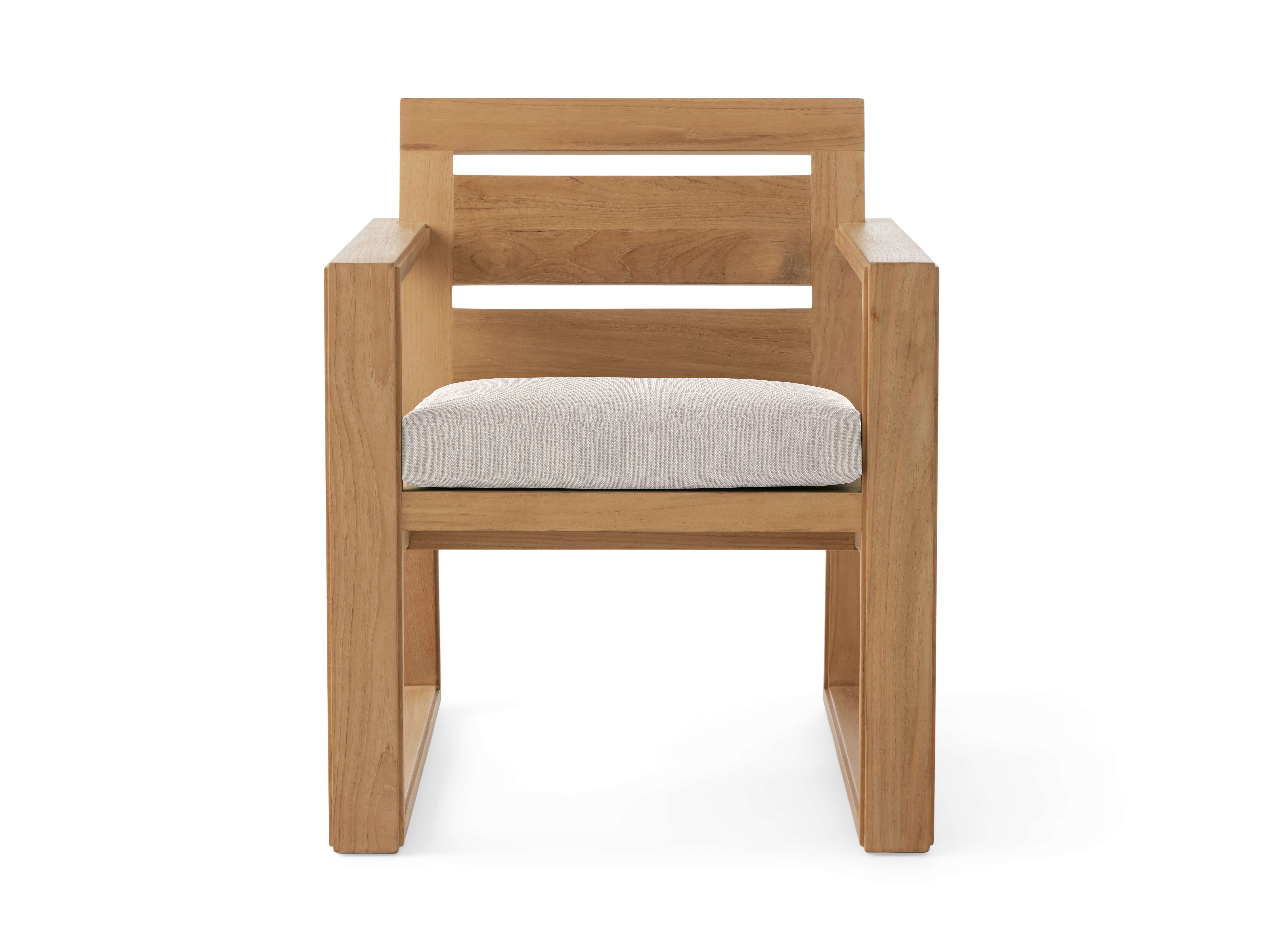 Canyon Outdoor Dining Arm Chair Teak in Natural - Image 0