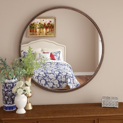 Round Bronze Premium Resin Wall Mirror - Image 0